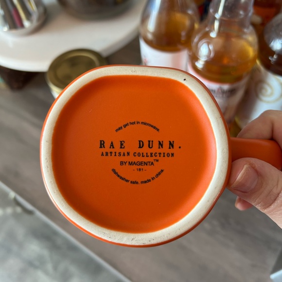 Rae Dunn 'BEWARE' Pumpkin Mug - Vibrant Orange with Pumpkin Stack Design - NWT - Picture 6 of 6